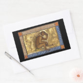 Mittelalterlicher Bestiarmonkey um 1270 Rechteckiger Aufkleber (Umschlag)