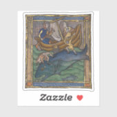 Mittelalterlicher Bestiarwal c. 1270 Aufkleber (Blatt)