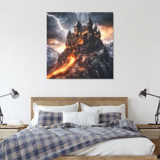 Mittelalterlicher Blitz Leinwanddruck (Insitu (Schlafzimmer))