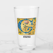 mittelalterlicher blorbeleuchteter Buchstabe G Mon Glas (Vorderseite)