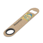 mittelalterlicher blorbeleuchteter Buchstabe G Mon Speed Flaschenöffner (Vorderseite Schrägansicht)