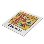 mittelalterlicher blorbeleuchteter Letter K Monogr Fliese (Seite)