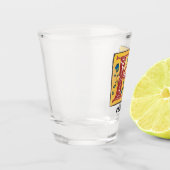 mittelalterlicher blorbeleuchteter Letter K Monogr Schnapsglas (Links)