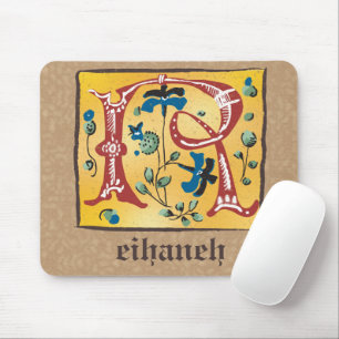 mittelalterlicher blorbeleuchteter Letter R Monogr Mousepad