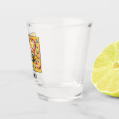 mittelalterlicher blorbeleuchteter Letter R Monogr Schnapsglas (Rechts)