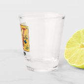 mittelalterlicher blorbeleuchteter Letter V Monogr Schnapsglas (Rechts)