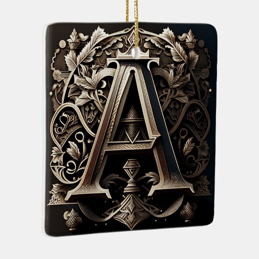 Mittelalterlicher Blumenbrief A Keramikornament (Rechts)