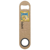 Mittelalterlicher blutlichter Letter L Monogramm Speed Flaschenöffner (Rückseite)