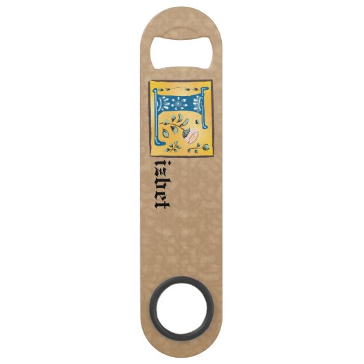 Mittelalterlicher blutlichter Letter L Monogramm Speed Flaschenöffner (Vorderseite)