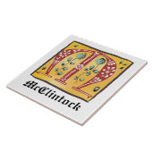 mittelalterlicher blutlichter Letter M Monogramm Fliese (Seite)