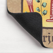 mittelalterlicher blutlichter Letter M Monogramm Mousepad (Ecke)