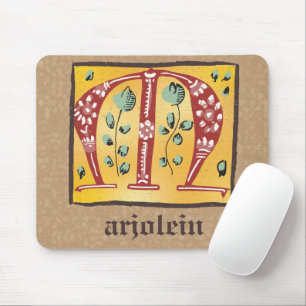 mittelalterlicher blutlichter Letter M Monogramm Mousepad