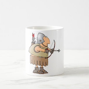 Mittelalterlicher Bogenschütze Krieger Lustiger Ri Kaffeetasse
