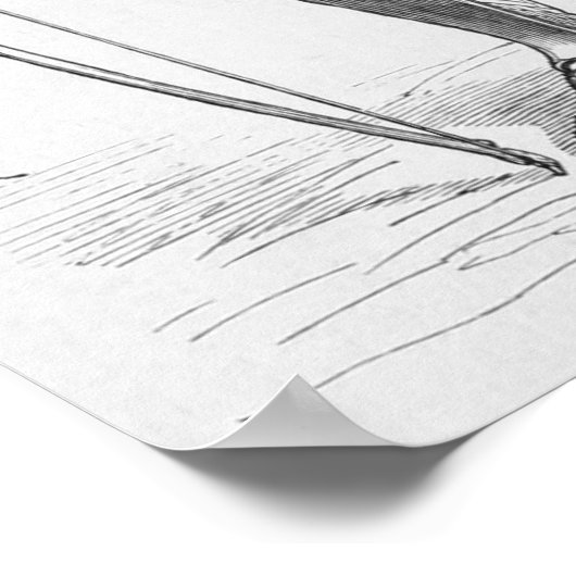 Mittelalterlicher Bogenschütze Poster (Ecke)