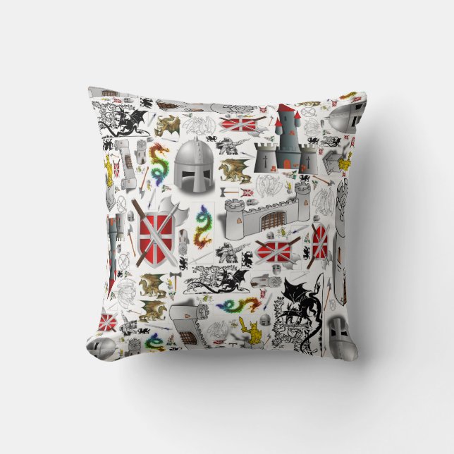 Mittelalterlicher Brei-oben Kissen (Vorderseite)