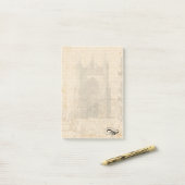 Mittelalterlicher Briefkopf - Palimpsest Post-it Klebezettel (Auf Schreibtisch)