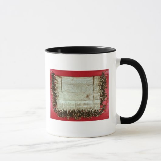 Mittelalterlicher Buchstabe des Protestes von dem Tasse (Rechts)