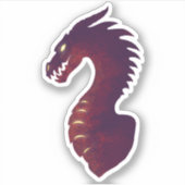 Mittelalterlicher Drache Aufkleber (Vorderseite)
