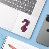 Mittelalterlicher Drache Aufkleber (Laptop mit iPhone)