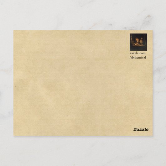 Mittelalterlicher Drache aus dem Ripley Scroll Sep Postkarte (Rückseite)