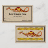 Mittelalterlicher Drache-Entwurf 2015 Visitenkarte (Vorne/Hinten)