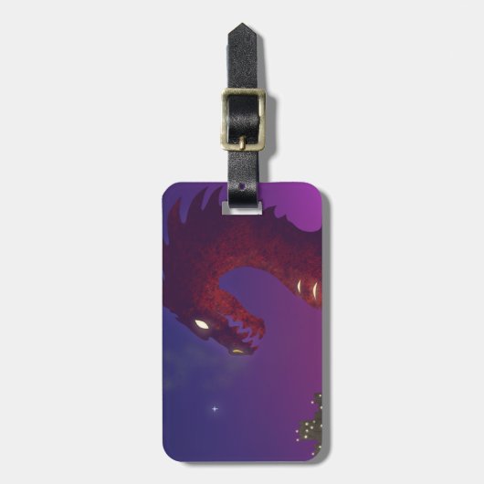 Mittelalterlicher Drache Gepäckanhänger (Vorderseite vertikal)