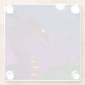 Mittelalterlicher Drache Glasuntersetzer (Rückseite)