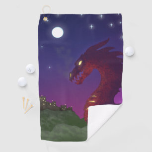 Mittelalterlicher Drache Golfhandtuch