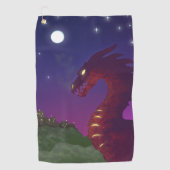 Mittelalterlicher Drache Golfhandtuch (Vorderseite)
