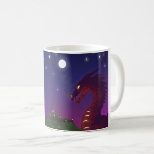 Mittelalterlicher Drache Kaffeetasse (VorderseiteRechts)