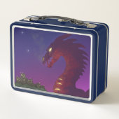 Mittelalterlicher Drache Metall Brotdose (Rückseite)