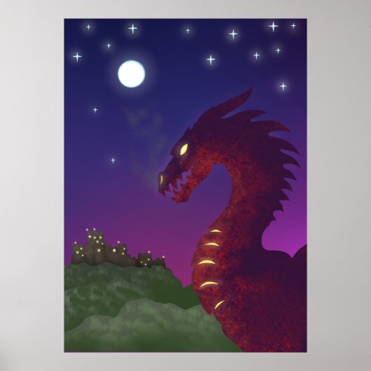 Mittelalterlicher Drache Poster (Vorne)