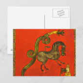 mittelalterlicher Drache Postkarte (Vorne/Hinten)