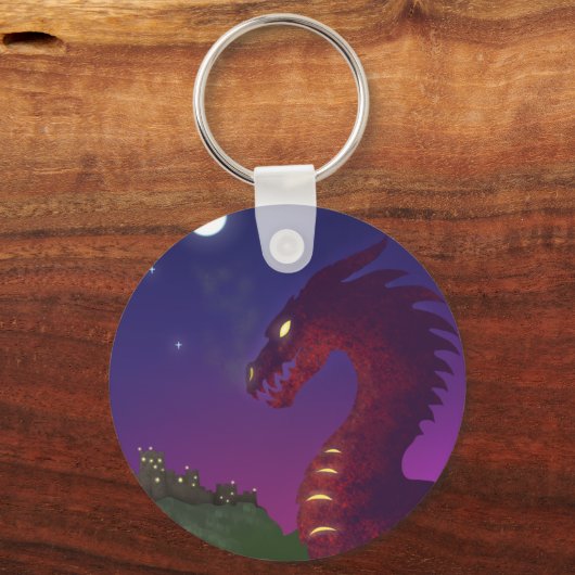 Mittelalterlicher Drache Schlüsselanhänger (Vorderseite)