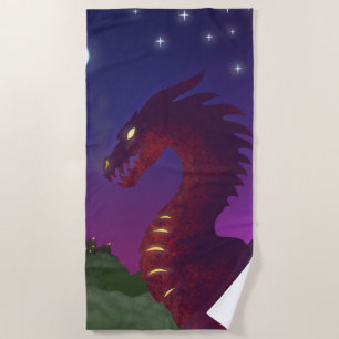 Mittelalterlicher Drache Strandtuch