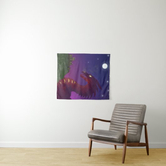 Mittelalterlicher Drache Wandteppich (Beispiel (Horizontal))