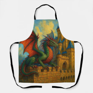 Mittelalterlicher Drachenburgbeschützer Schürze