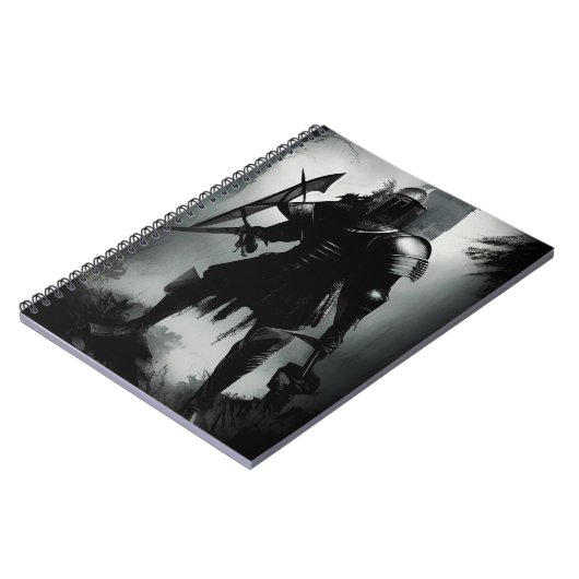 Mittelalterlicher Dunkler Ritter Notizblock (Linke Seite)