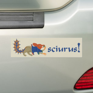 Mittelalterlicher Eichhörnchen-Thing-Autoaufkleber Autoaufkleber