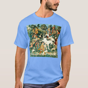 mittelalterlicher Einhorn-Blumenteppich 3 T-Shirt