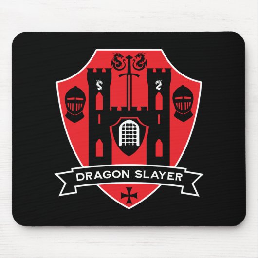 mittelalterlicher englischer Ritterdrache Mousepad (Vorne)