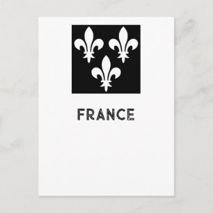 Mittelalterlicher französischer heraldischer Druck Postkarte