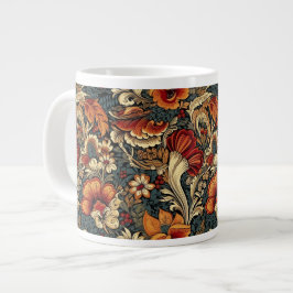 Mittelalterlicher Garten Blumenmuster Jumbo-Tasse