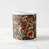 Mittelalterlicher Garten Blumenmuster Jumbo-Tasse (Vorderseite)