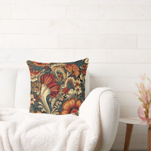 Mittelalterlicher Garten Blumenmuster Kissen