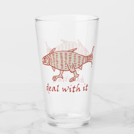 Mittelalterlicher gehender Fisch Glastumbler Glas