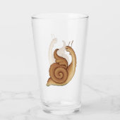 Mittelalterlicher Glasbecher mit schreiender Schne Glas (Rückseite)
