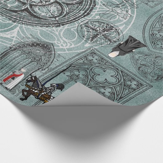 Mittelalterlicher Gotik Geschenkpapier (Ecke)