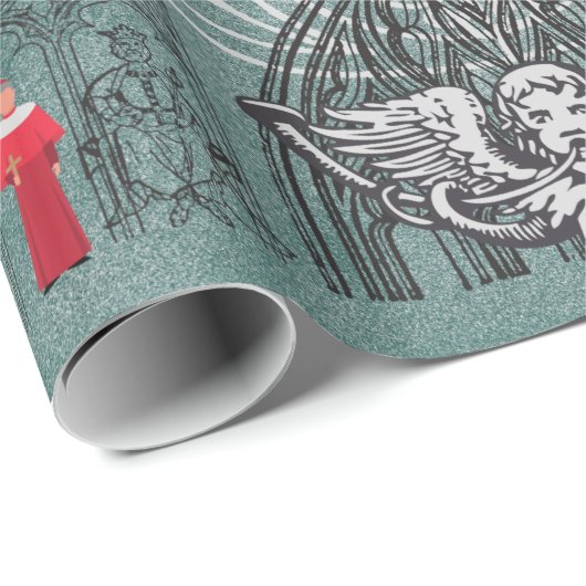 Mittelalterlicher Gotik Geschenkpapier (Rolleneckpunkt)