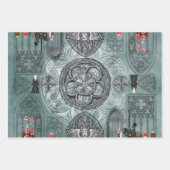 Mittelalterlicher Gotik Geschenkpapier Set (Vorderseite)